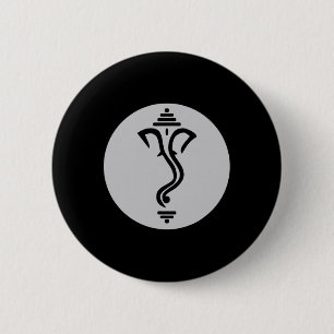 Symbol Ganesha Meditation Spiritualität Indien Yog Button