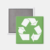 Symbol gerecycelt magnet (Vorderseite/Rückseite)