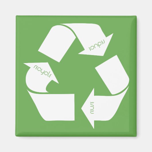 Symbol gerecycelt magnet (Vorne)