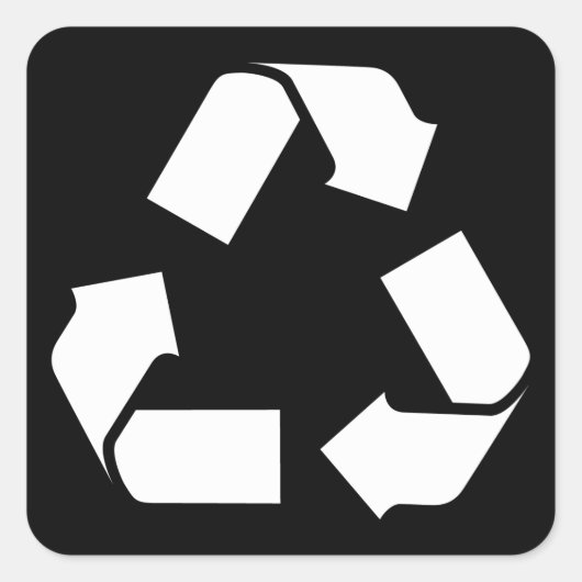 SYMBOL gerecycelt Quadratischer Aufkleber (Vorderseite)