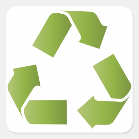 SYMBOL gerecycelt Quadratischer Aufkleber (Vorderseite)