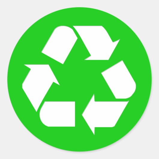 Symbol gerecycelt - Reduzieren, wiederverwenden, G Runder Aufkleber (Vorderseite)
