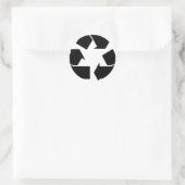 Symbol gerecycelt runder aufkleber (Tasche)