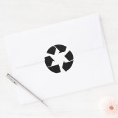 Symbol gerecycelt runder aufkleber (Umschlag)