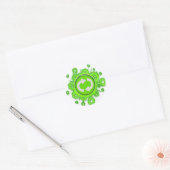 Symbol gerecycelt runder aufkleber (Umschlag)