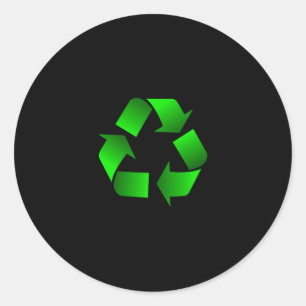 Symbol gerecycelt runder aufkleber