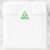 Symbol gerecycelt runder aufkleber (Tasche)
