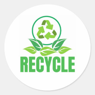 Symbol gerecycelt runder aufkleber