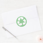 Symbol gerecycelt runder aufkleber (Umschlag)