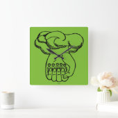 Symbol: Göttliche Hand Quadratische Wanduhr (Zuhause)