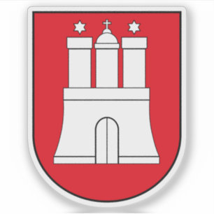Symbol Hamburg, Deutschland Aufkleber
