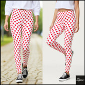 Symbol Herzdesign Muster hell rot Leggings