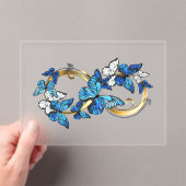 Symbol Infinity of Blue Morpho Butterflies Acryleinladungen (Insitu (Handheld))