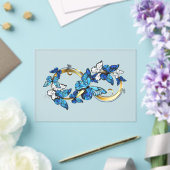 Symbol Infinity of Blue Morpho Butterflies Acryleinladungen (In Situ (Hochzeit))