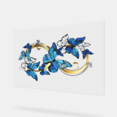 Symbol Infinity of Blue Morpho Butterflies Acrylschild (Winkel)