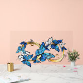 Symbol Infinity of Blue Morpho Butterflies Acrylschild (Hochzeit)