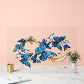 Symbol Infinity of Blue Morpho Butterflies Acrylschild (Hochzeit)