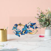 Symbol Infinity of Blue Morpho Butterflies Acrylschild (Hochzeit)