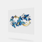 Symbol Infinity of Blue Morpho Butterflies Acrylschild (Winkel)