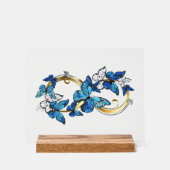Symbol Infinity of Blue Morpho Butterflies Acrylschild (Vorderseite)