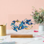 Symbol Infinity of Blue Morpho Butterflies Acrylschild (Hochzeit)