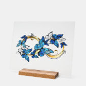 Symbol Infinity of Blue Morpho Butterflies Acrylschild (Winkel)