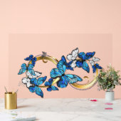 Symbol Infinity of Blue Morpho Butterflies Acrylschild (Hochzeit)