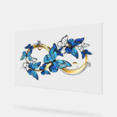 Symbol Infinity of Blue Morpho Butterflies Acrylschild (Winkel)