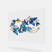 Symbol Infinity of Blue Morpho Butterflies Acrylschild (Winkel)