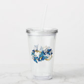 Symbol Infinity of Blue Morpho Butterflies Acryltrinkbecher (Rückseite)
