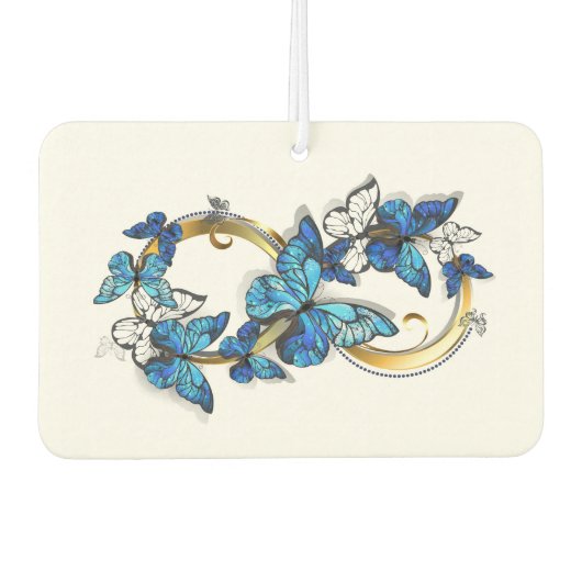 Symbol Infinity of Blue Morpho Butterflies Autolufterfrischer (Vorderseite)