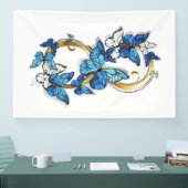 Symbol Infinity of Blue Morpho Butterflies Banner (Messe)