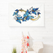 Symbol Infinity of Blue Morpho Butterflies Banner (InSitu)