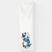 Symbol Infinity of Blue Morpho Butterflies Banner (Vertikal)