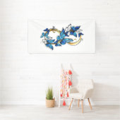 Symbol Infinity of Blue Morpho Butterflies Banner (Insitu)