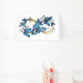 Symbol Infinity of Blue Morpho Butterflies Banner (InSitu)