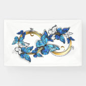 Symbol Infinity of Blue Morpho Butterflies Banner (Horizontal)