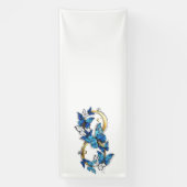Symbol Infinity of Blue Morpho Butterflies Banner (Vertikal)