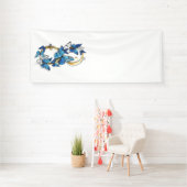 Symbol Infinity of Blue Morpho Butterflies Banner (Insitu)