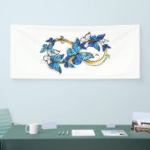 Symbol Infinity of Blue Morpho Butterflies Banner (Messe)