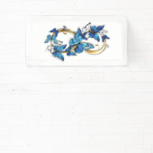 Symbol Infinity of Blue Morpho Butterflies Banner (InSitu)