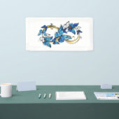 Symbol Infinity of Blue Morpho Butterflies Banner (Messe)