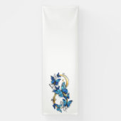 Symbol Infinity of Blue Morpho Butterflies Banner (Vertikal)