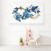 Symbol Infinity of Blue Morpho Butterflies Banner (Insitu)