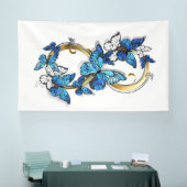 Symbol Infinity of Blue Morpho Butterflies Banner (Messe)