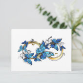 Symbol Infinity of Blue Morpho Butterflies Begleitkarte (Stehend Vorderseite)