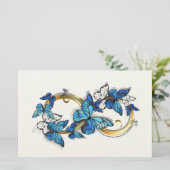 Symbol Infinity of Blue Morpho Butterflies Briefpapier (Stehend Vorderseite)