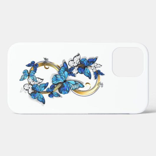 Symbol Infinity of Blue Morpho Butterflies Case-Mate iPhone Hülle (Rückseite (Horizontal))