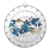 Symbol Infinity of Blue Morpho Butterflies Dartscheibe (vorne)