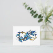 Symbol Infinity of Blue Morpho Butterflies Empfehlungskarte (Stehend Vorderseite)